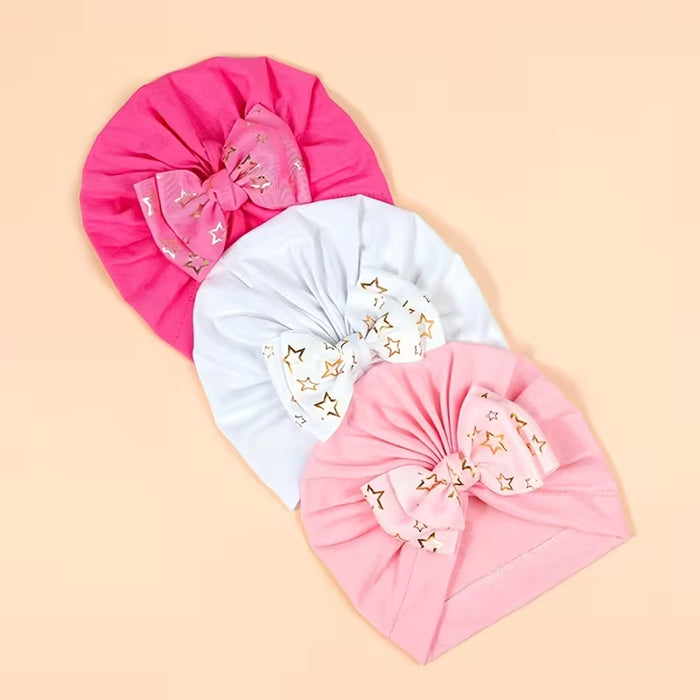 SHEIN 3 Pañuelos para la Cabeza - Doble Capa con Estampado de Lazo