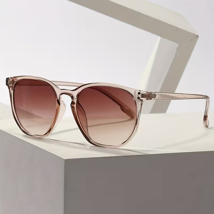 Gafas de Moda Retro con Montura Redonda para Mujer