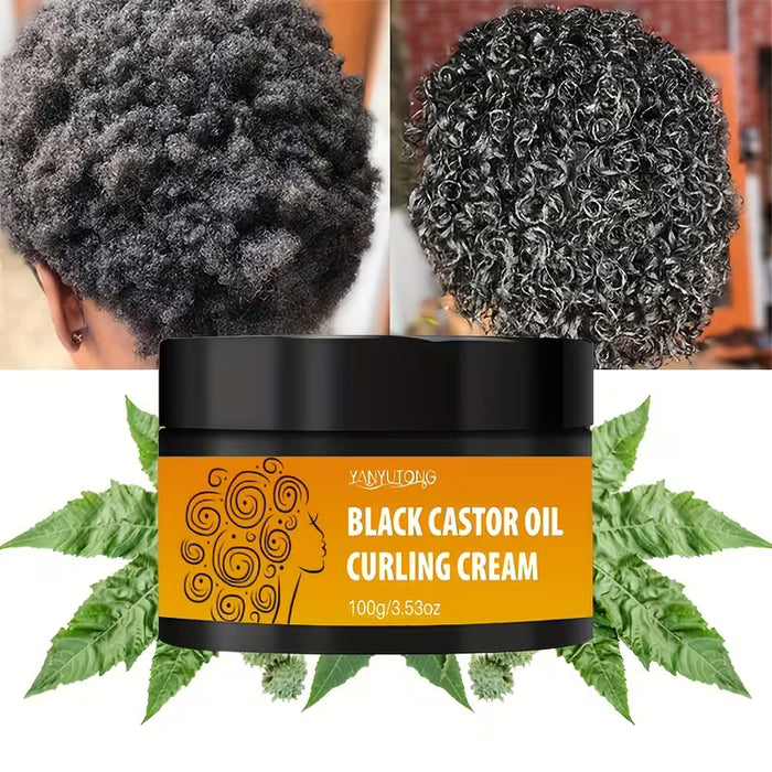 Crema Definidora de Rizos con Aceite de Ricino Negro: Contiene Aguacate, Coco y Romero