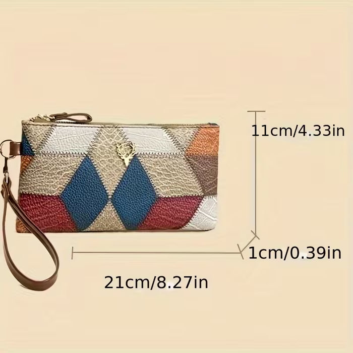 Bolso de mano para mujer estilo vintage con cremallera