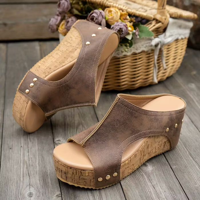 Sandalias de Cuña para Mujer, Elegantes y Cómodas, Sandalias Casuales de Cuña