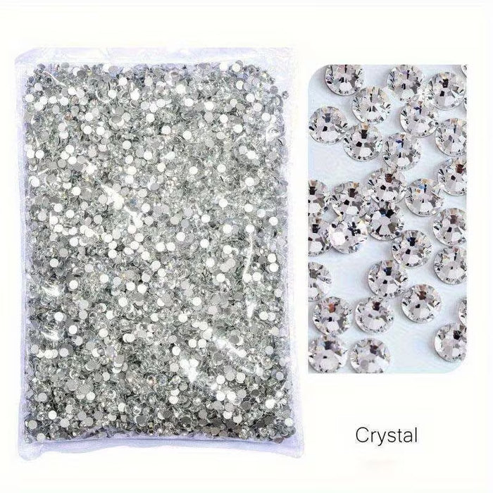 500pcs de cristales planos redondos sintéticos para decoración DIY