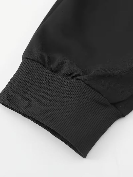 Conjunto de 2pcs sudadera y pantalón largo con estampado para hombre