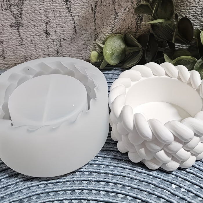 Molde de resina para velas de cuerda de cáñamo cilíndrico