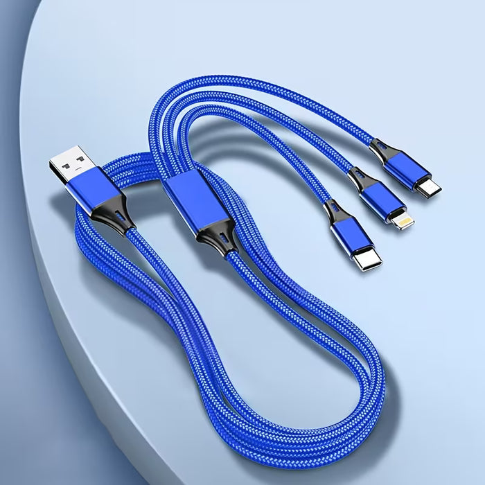 Cable de carga múltiple USB 3 en 1, combo universal
