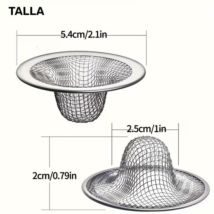 6 filtros de malla para fregadero y baño