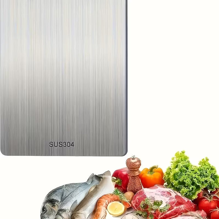 1 pieza de 5,91 x 9,45 pulgadas, tabla de corte de acero inoxidable, tabla de corte