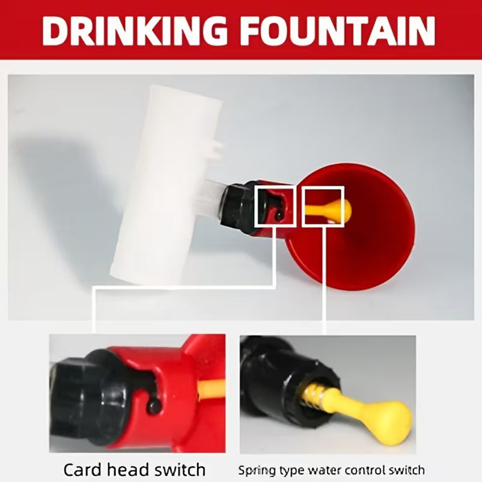 19uds Bebidas para Pollos, Tazas de Agua para Aves de Corral, Bebidas Automáticas Antigoteo