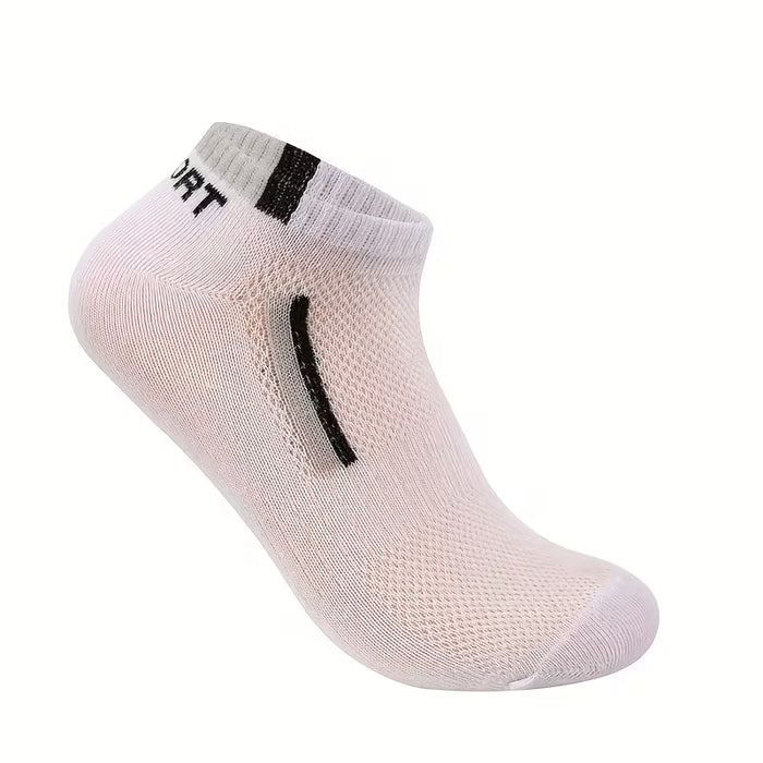 10 Pares de Calcetines Tobilleros de Malla Transpirable para Hombres, Absorbentes de Sudor