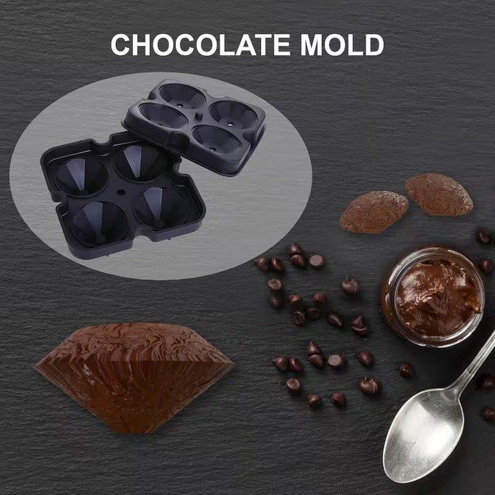 Moldes de Hielo de Silicona 3D Grandes, Adecuados para Whiskey, S y Bebidas