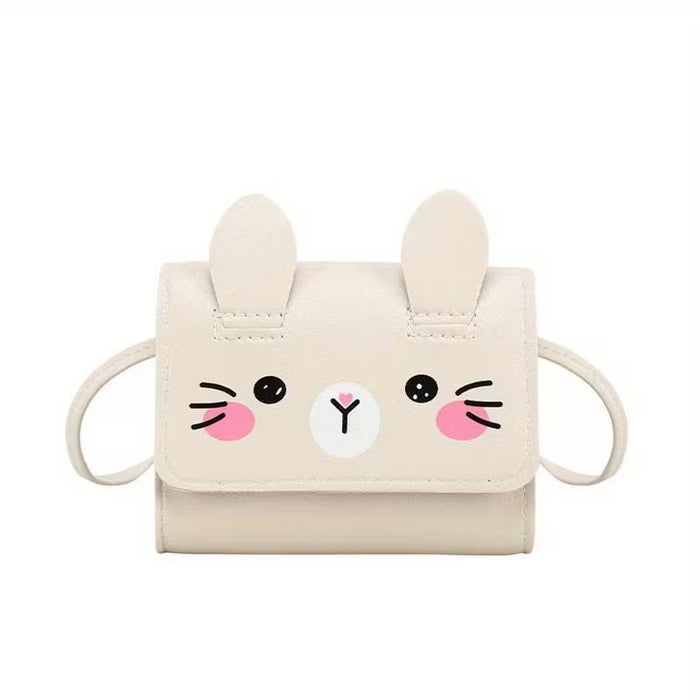 1 bolso cruzado con solapa de diseño de Conejo, Niñas Y Adolescentes