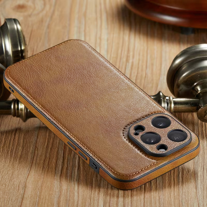 Funda para teléfono móvil de piel sintética de lujo, ultrafina, clásica y elegante, compatible con iPhone 15 Pro Max