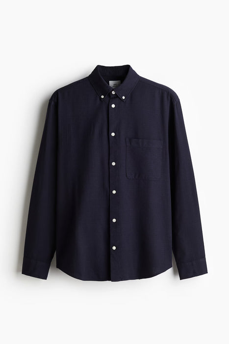 H&M Camisa texturizada de corte regular