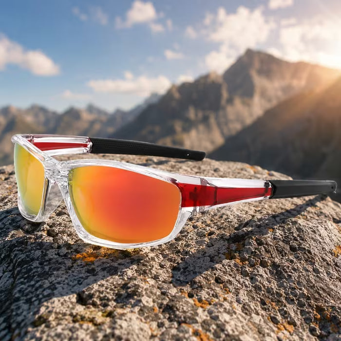 Gafas polarizadas, gafas de visión nocturna con lentes rojos para hombre