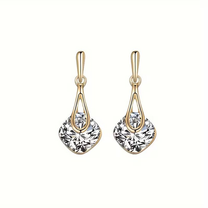 1 Collar + un par de aretes set elegante para mujer