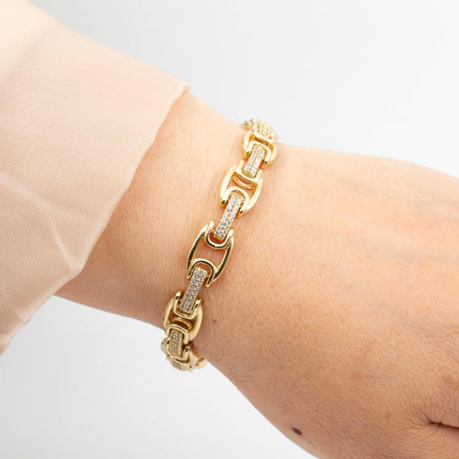 Pulsera Sedep chapado en oro de colores para mujer