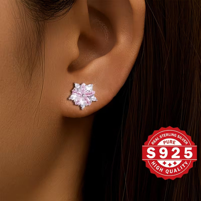 Pendientes de Mujer Característicos de Flor de Cerezo Rosa