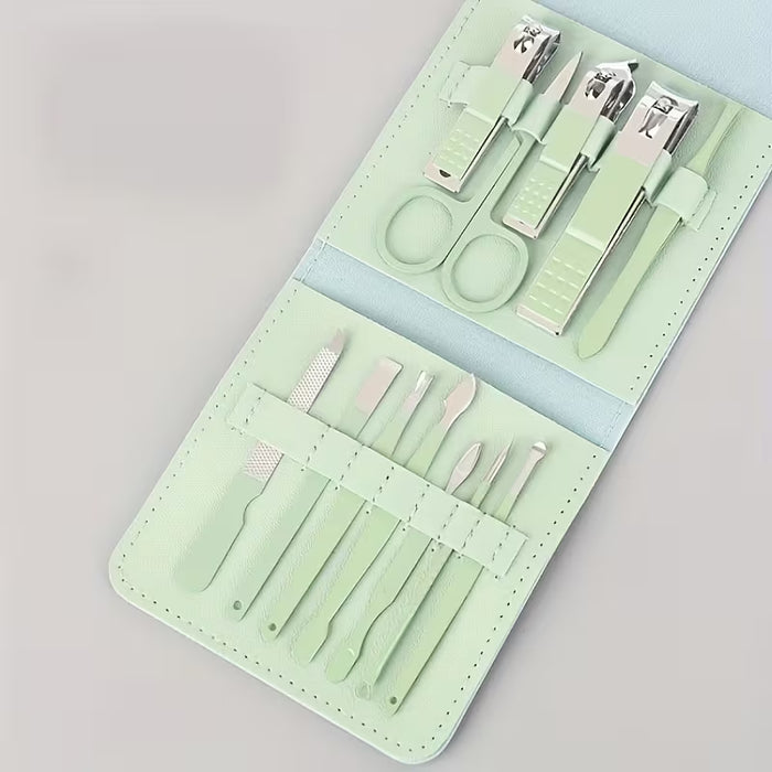 Juego de cortaúñas para manicura, 12 piezas