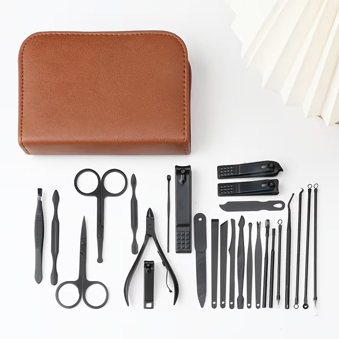 Juego profesional de manicura y pedicura de 26 piezas con estuche para guardarlo