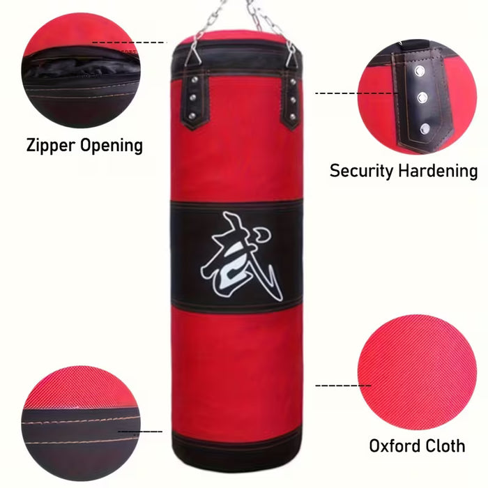 SHEIN 1PC Bolsa De Boxeo Sin Relleno, Saco De Arena Colgante Sanda Con Ganchos De Cadena De Metal