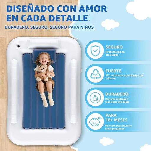 ABDTECH Cama inflable de viaje para niños pequeños portátil de 60 pulgadas - Quierox - Tienda Online