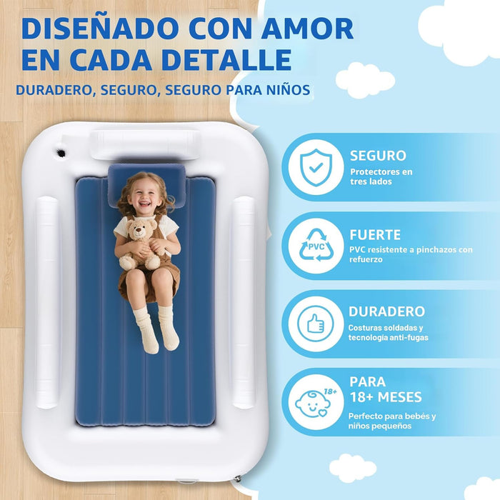 ABDTECH Cama inflable de viaje para niños pequeños portátil de 60 pulgadas - Quierox - Tienda Online