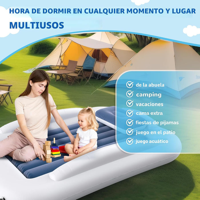 ABDTECH Cama inflable de viaje para niños pequeños portátil de 60 pulgadas - Quierox - Tienda Online