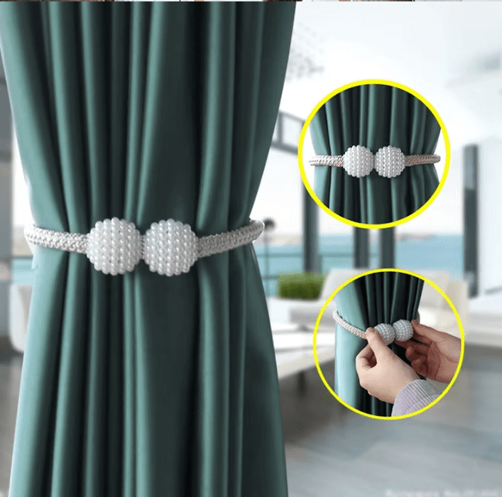 Abrazaderas magnéticas para cortinas, soporte con pompón - Quierox - Tienda Online