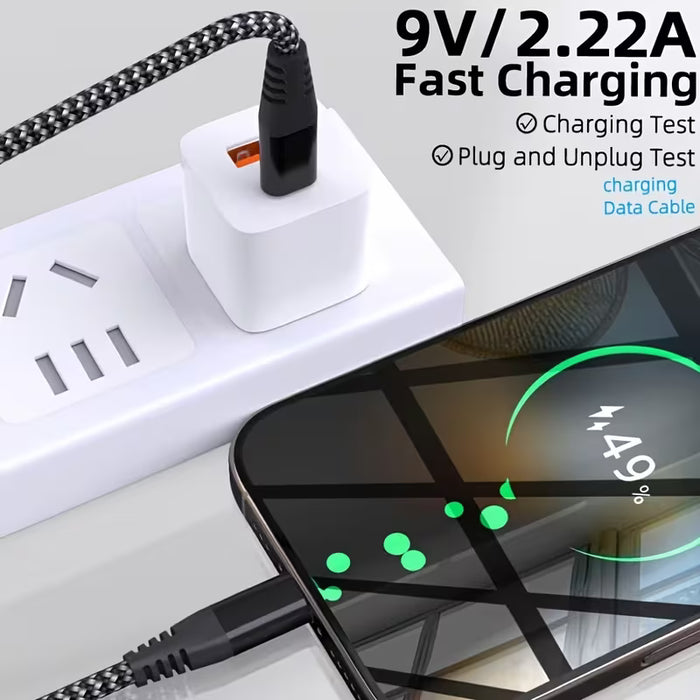 Cable USB C a Lightning, Trenzado de Nylon para Modelos de iPhone