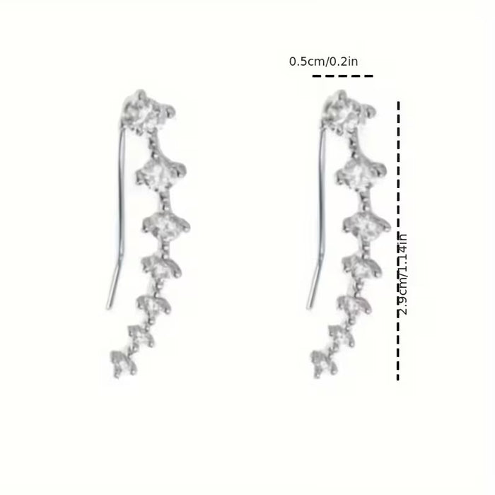 Pendientes de estrella de siete puntas de moda, estilo versátil, perfectos para regalos navideños