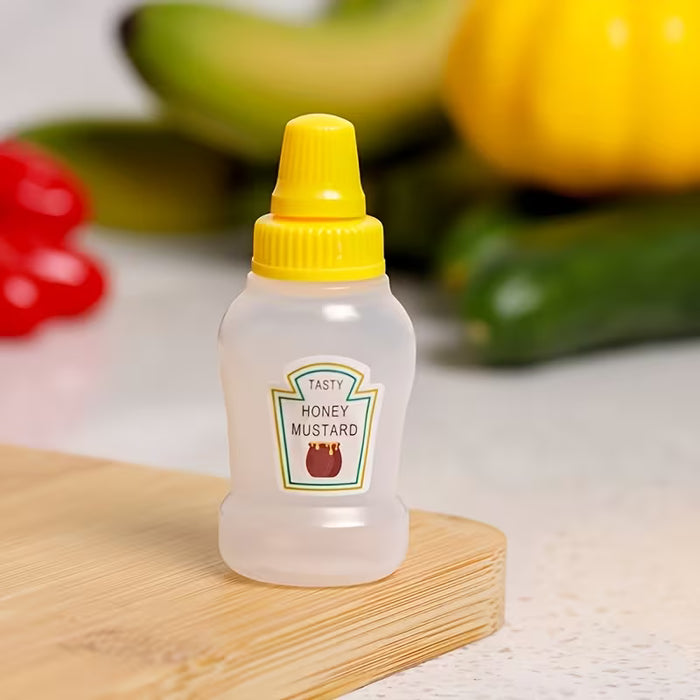 2 Mini botellas de miel vacías, portátiles, rellenables y para condimentos