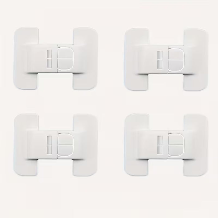4 Cerraduras para puerta de gabinete de cajón de refrigerador sin taladro, fácil instalación