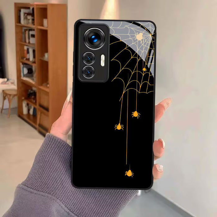 Funda para Teléfono - Funda Dorada con Estampado de Telaraña para Xiaomi 13 Lite 5G