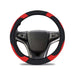 Accesorio de Coche, Cubierta de Volante de Cuero Negro y Rojo Antideslizante Para 15" - Quierox - Tienda Online