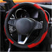 Accesorio de Coche, Cubierta de Volante de Cuero Negro y Rojo Antideslizante Para 15" - Quierox - Tienda Online