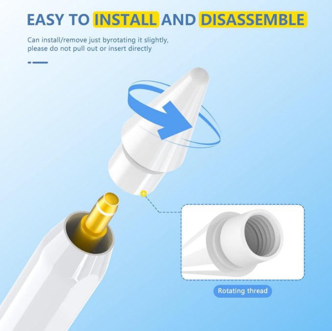 Accesorios de repuesto para puntas de Apple Pencil, compatibles con Apple Pencil (paquete de 8) - Quierox - Tienda Online