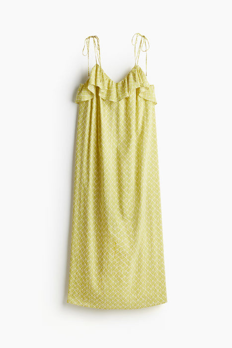 H&M Vestido de tirantes con volantes