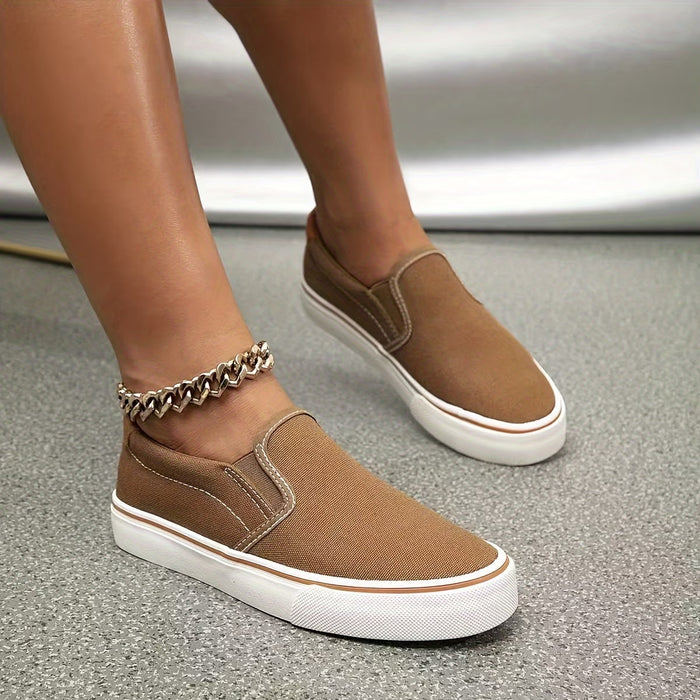 Zapatos de lona holgados tipo slip-on para caminar
