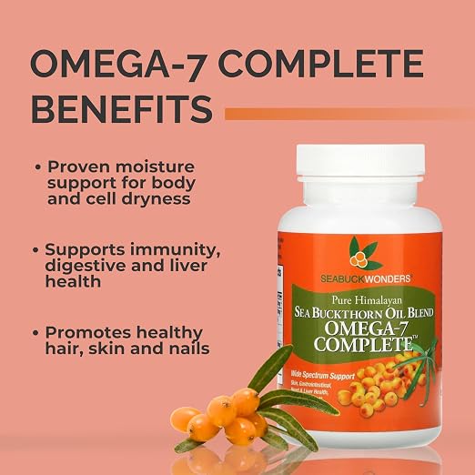 Aceite de espino amarillo orgánico SEABUCKWONDERS Omega-7 completo, 180 cápsulas blandas - Quierox - Tienda Online