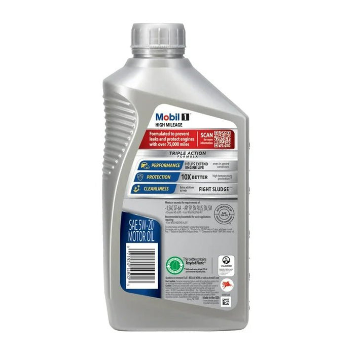 Aceite de motor totalmente sintético de alto kilometraje Mobil 10W - 30, 1 cuarto de galón - Quierox - Tienda Online