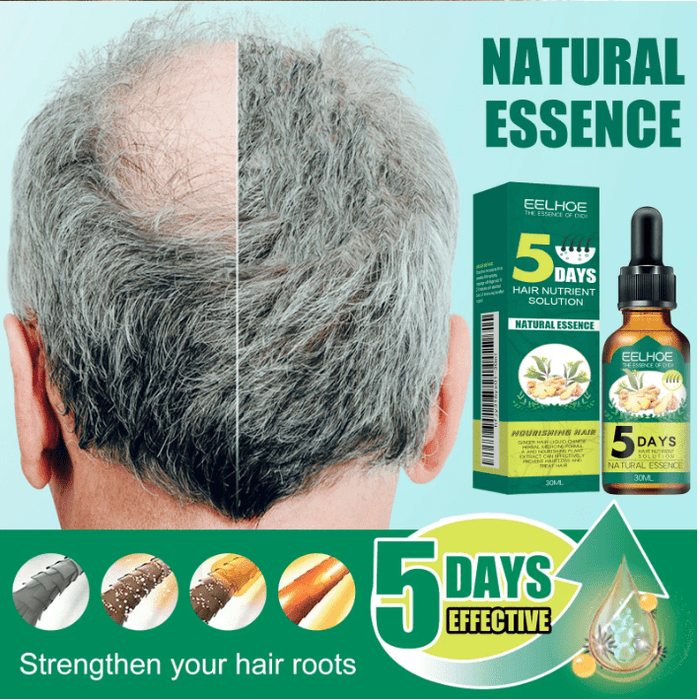 Aceite esencial para el cabello de crecimiento rápido y efectivo, 5 días de jengibre - Quierox - Tienda Online