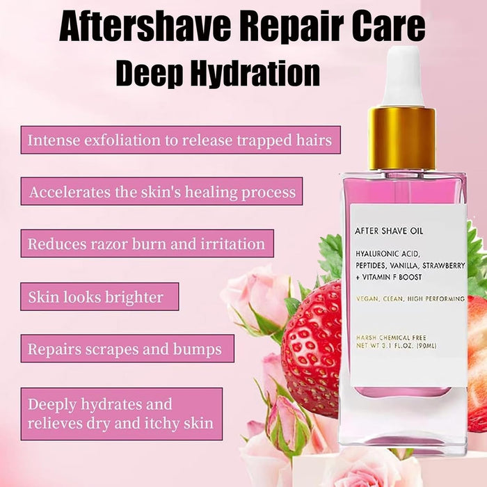 Aceite para después del afeitado con sabor a fresa y vainilla, sabor suave para mujeres - Quierox - Tienda Online