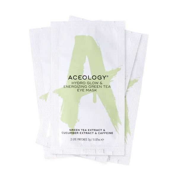 Aceology - Mascarilla para ojos Hydro Glow y energizante de té verde, pack 2 - Quierox - Tienda Online