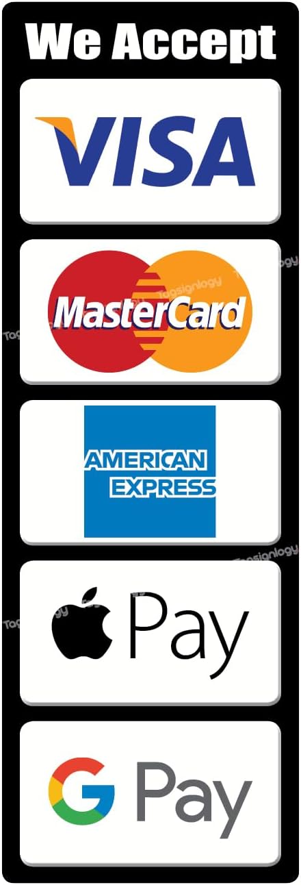 Aceptamos tarjetas de crédito, pago móvil y servicio de pago sin contacto, letrero de cajero POS - Quierox - Tienda Online