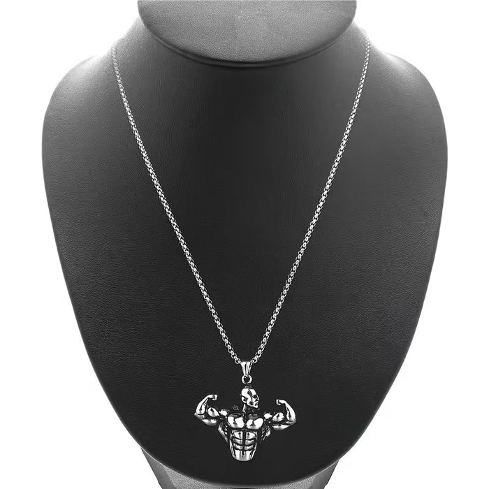 Collar colgante único para hombre de robot punk rock