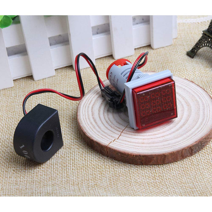 Acxico 1 unids rojo 3 en 1 forma cuadrada digital AC panel amperímetro voltímetro - Quierox - Tienda Online