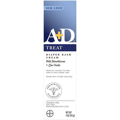 A+D - Crema para la dermatitis del pañal, crema de óxido de zinc de dimeticona, 4 oz - Quierox - Tienda Online