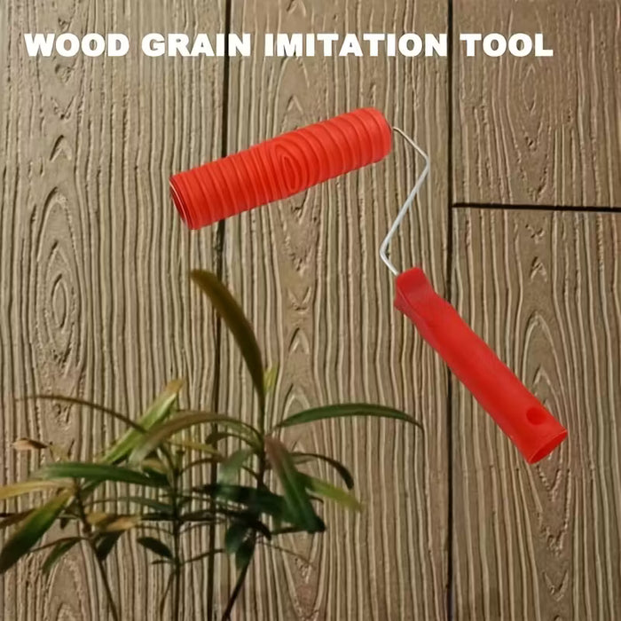 1 Herramienta de Pintura con Efecto Madera DIY - Rodillo Texturizador Realista para Paredes