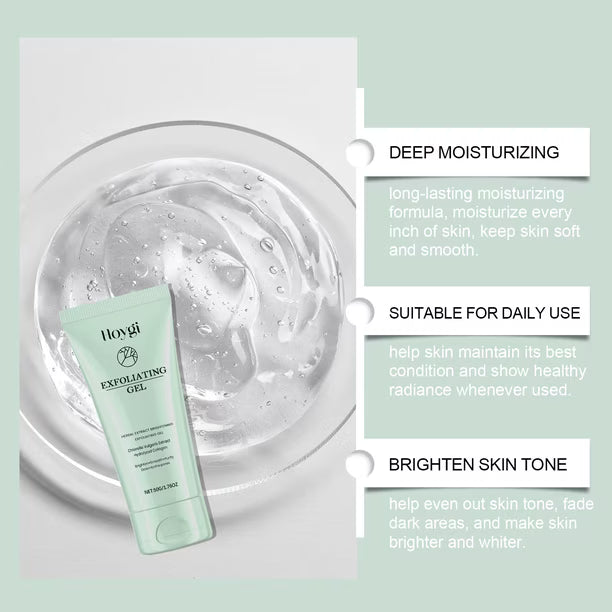 Hoygi gel exfoliante suave que hidrata y limpia el rostro, 50g