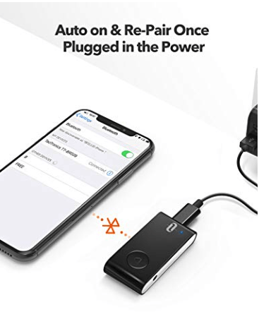 Adaptador Bluetooth AUX TaoTronics, receptor Bluetooth AptX de baja latencia, para coche - Quierox - Tienda Online